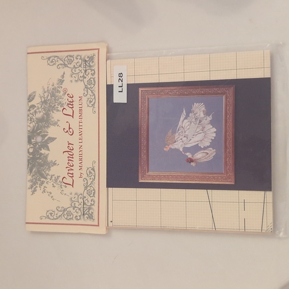 Lavender and lace angel of mercy cross stitch pattern - Picture 1 of 1